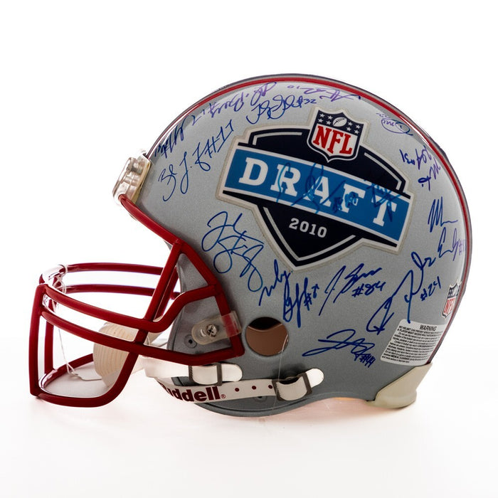 Rob Gronkowski 2010 NFL Draft Multi Signed Authentic Helmet 36 Sigs PSA DNA COA