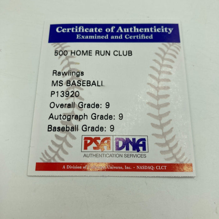 500 Home Run Signed Baseball With 21 Sigs! Mickey Mantle PSA DNA Graded 9 MINT