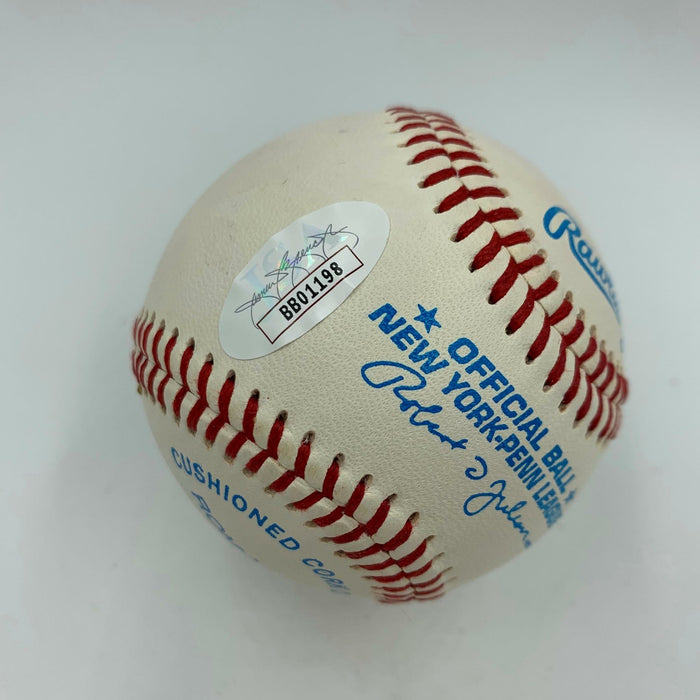 Rare Curt Hennig Signed Autographed Baseball WWE Wrestling With JSA COA