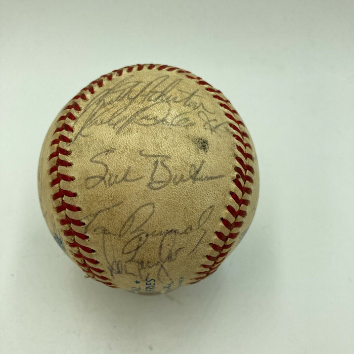 1987 Minnesota Twins Team Signed Game Used World Series Baseball PSA DNA & MEARS