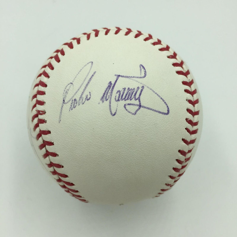 Pedro Martinez Alex Rodriguez Ivan Rodriguez Rod Carew Signed Baseball MLB Auth