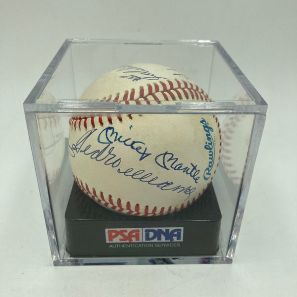 Beautiful 500 Home Run Signed Baseball Mickey Mantle Ted Williams PSA 9 MINT