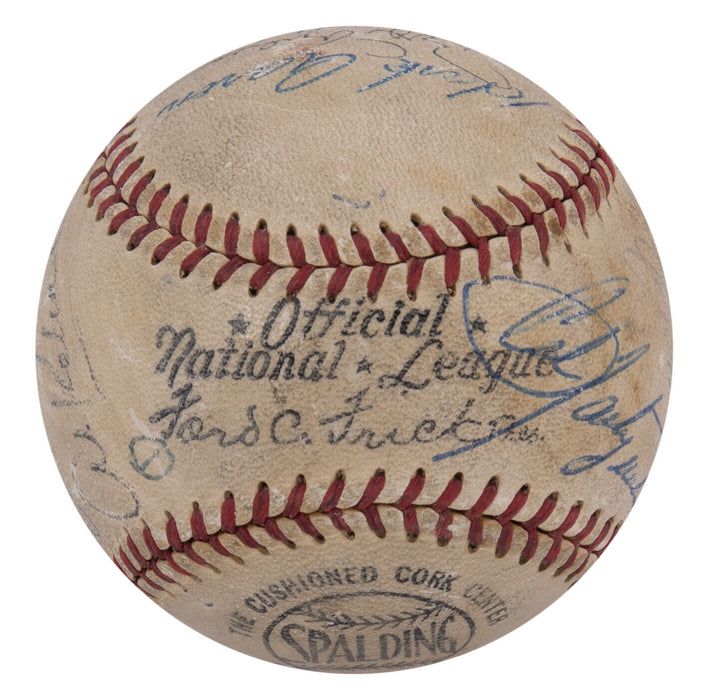 The Finest 3,000 Hit Club Signed Baseball Roberto Clemente Tris Speaker PSA DNA