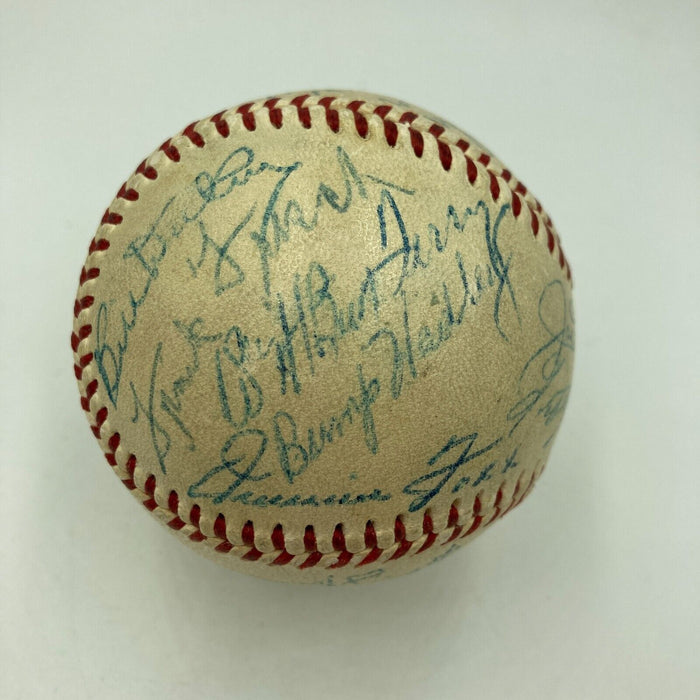 The Finest 1955 HOF Induction Signed Baseball Jimmie Foxx Joe Dimaggio Beckett