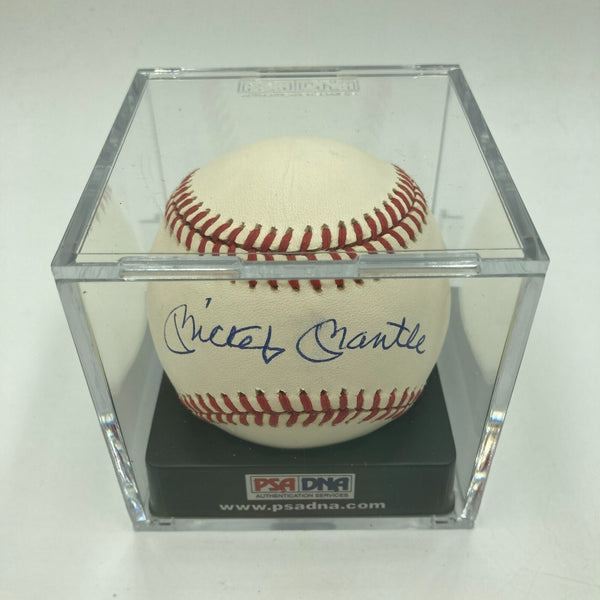 Mickey Mantle Signed American League Baseball PSA DNA Graded MINT 9