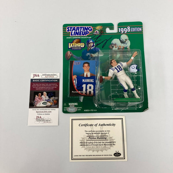 Peyton Manning Signed 1999 Starting Lineup SLU JSA COA