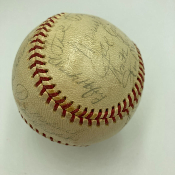 Joe Dimaggio Sandy Koufax 1972 Hall Of Fame Induction Multi Signed Baseball JSA