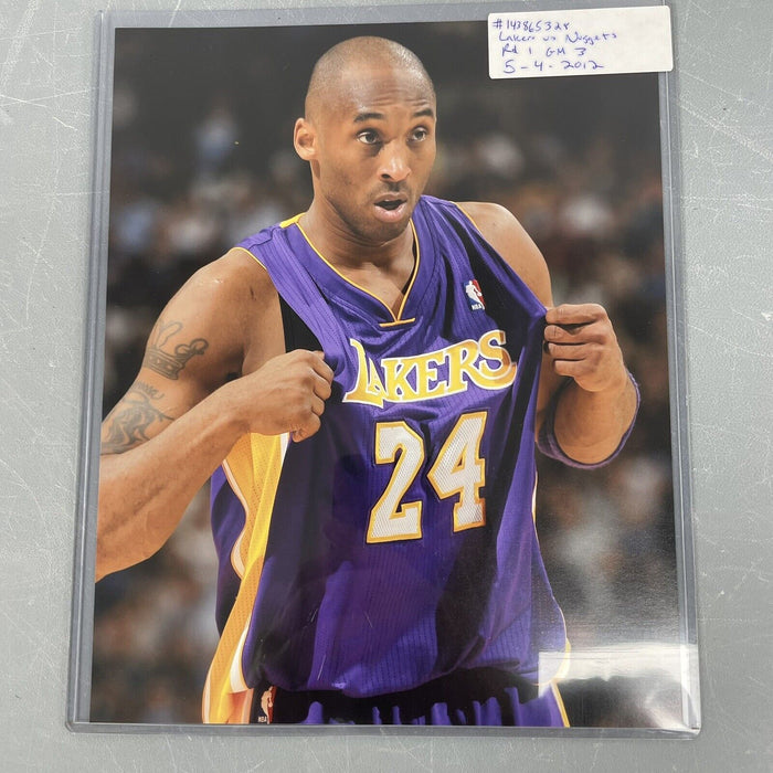 Kobe Bryant 2012 Playoffs Game Used Los Angeles Lakers Jersey Photo Matched COA