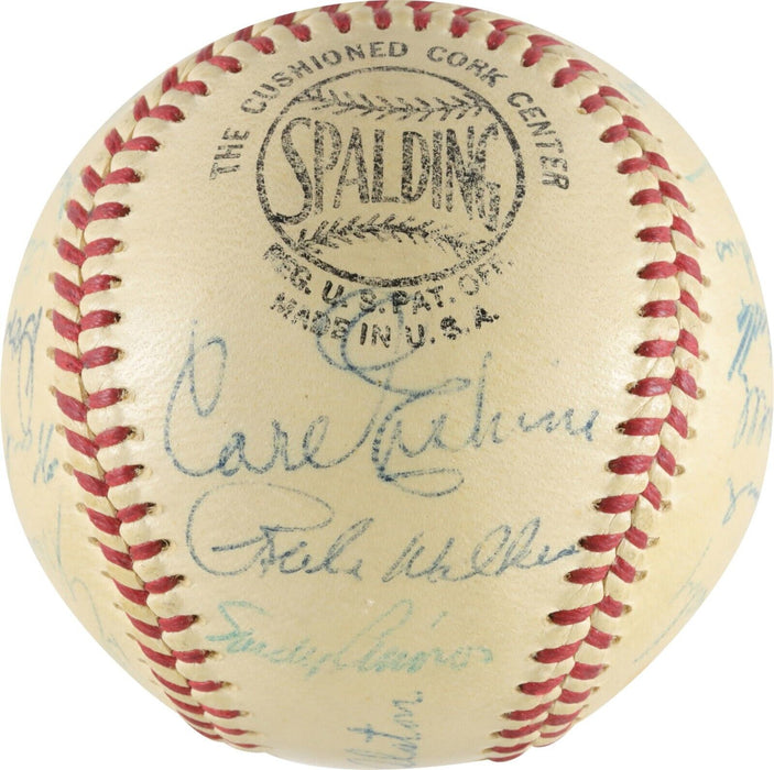 1955 Brooklyn Dodgers W.S. Champs Team Signed Baseball Jackie Robinson PSA DNA