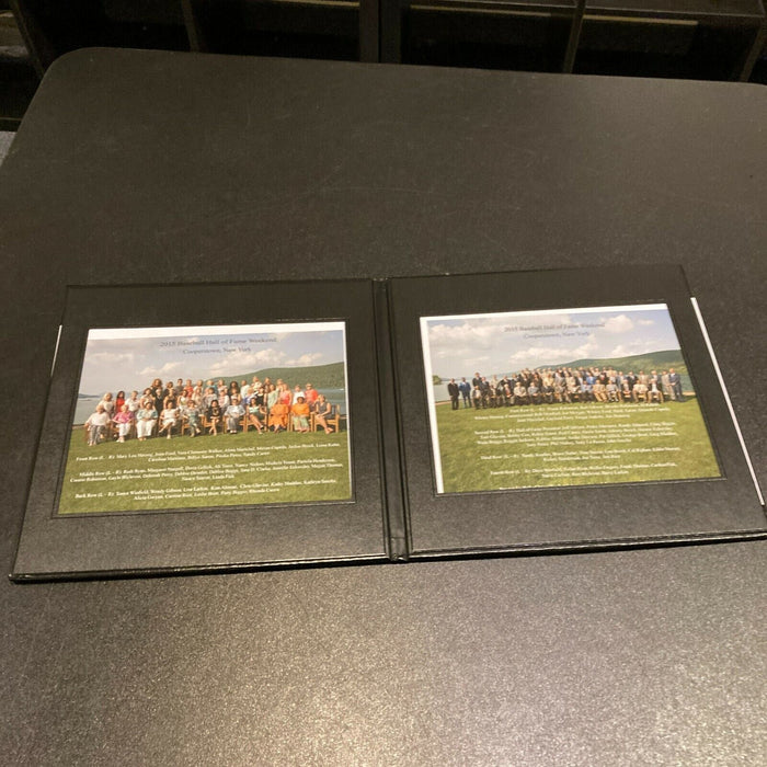 Al Kaline's Personal Hall Of Fame Weekend Players & Wives Photo Leather Folder