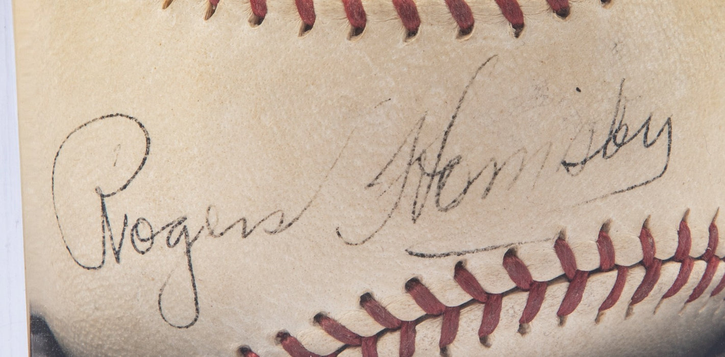 The Finest Rogers Hornsby Single Signed 1935 American League Baseball PSA & JSA