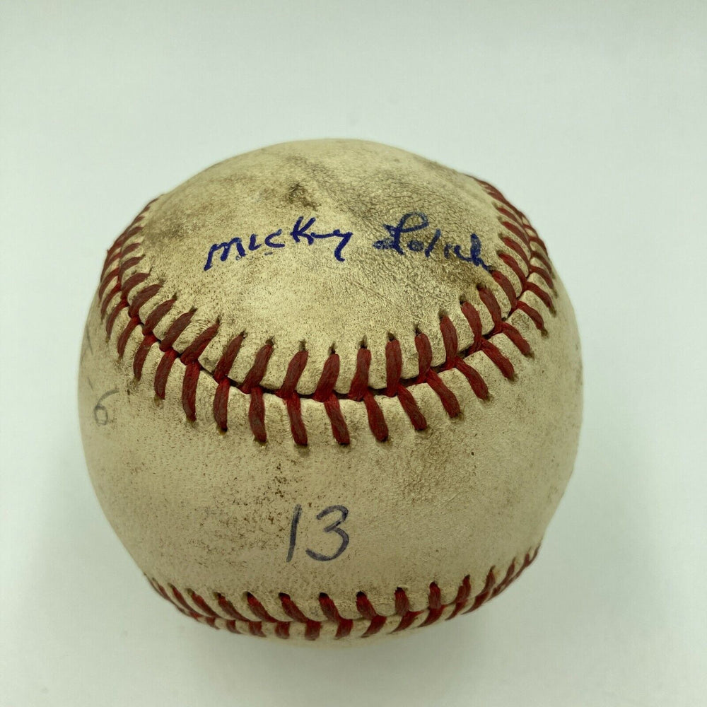 Mickey Lolich Signed Career Win No. 115 Final Out Game Used Baseball Beckett COA