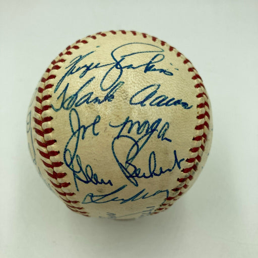 Beautiful 1972 All Star Game Team Signed Baseball 21 Sigs Hank Aaron JSA COA