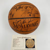 1990-91 Utah Jazz Team Signed Game Used Basketball Karl Malone Collection JSA