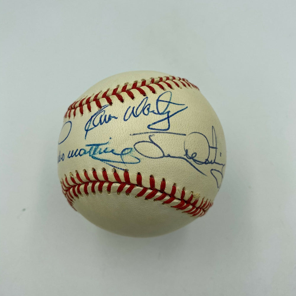 Pedro Martinez Ramon Martinez Jesus Martinez 3 Brothers Signed Baseball JSA COA