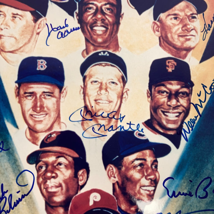 500 Home Run Club Signed 11x14 Photo Mickey Mantle Ted Williams Beckett COA