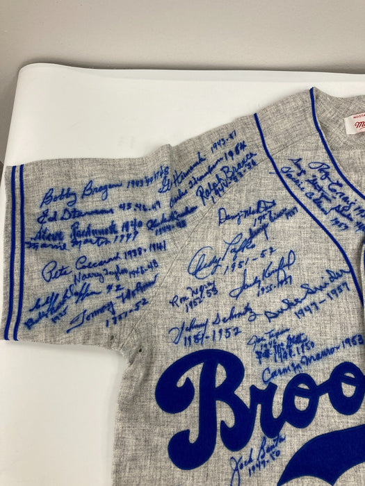 The Finest Brooklyn Dodgers Multi Signed Jersey 98 Sigs! Sandy Koufax JSA COA