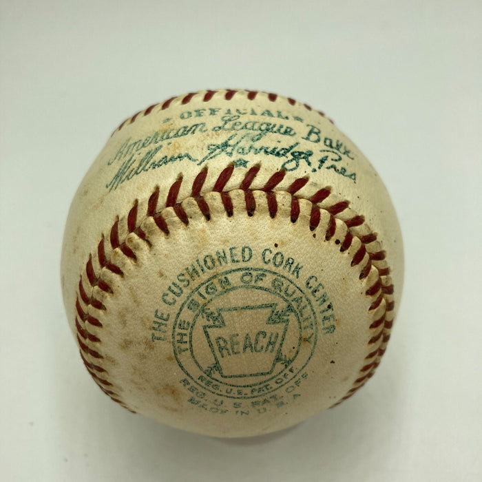 Charlie Gassaway  "Sheriff" Signed  1950's American League Harridge Baseball JSA
