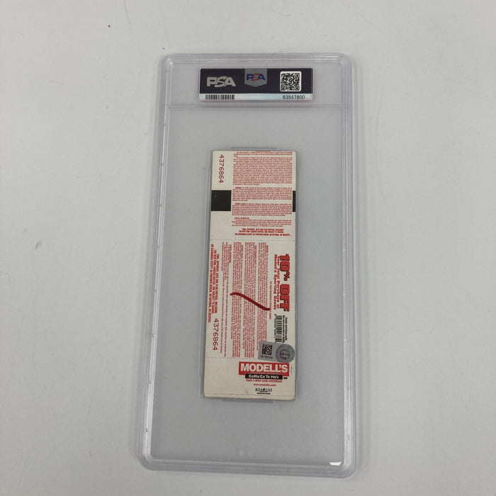 Derek Jeter "The Dive" Signed Original Full Ticket PSA DNA 10 GEM MINT