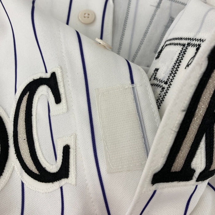 Larry Walker Signed Game Issued Colorado Rockies Russell Jersey JSA COA