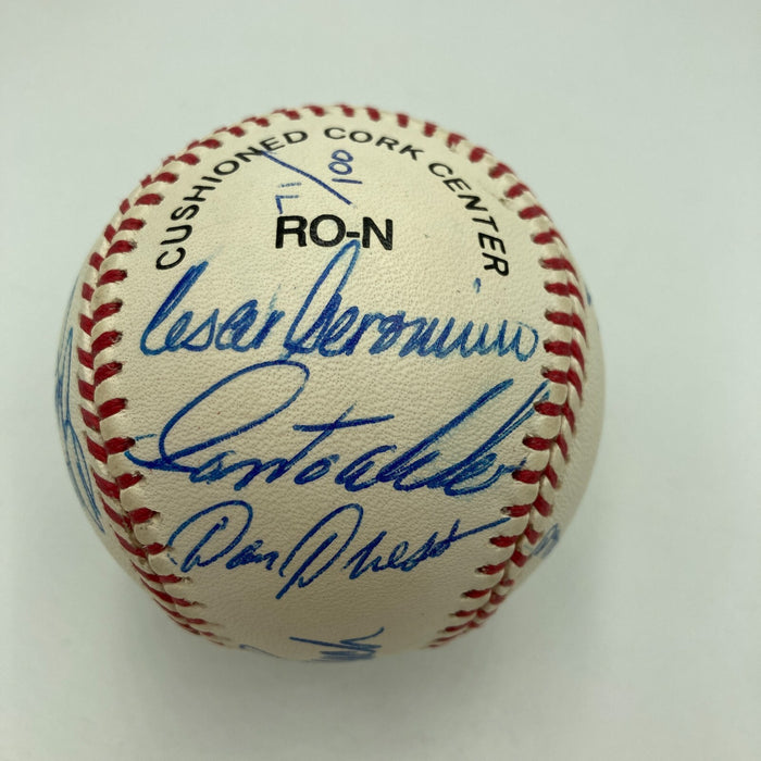 1976 Cincinnati Reds World Series Champs Team Signed Baseball Beckett COA