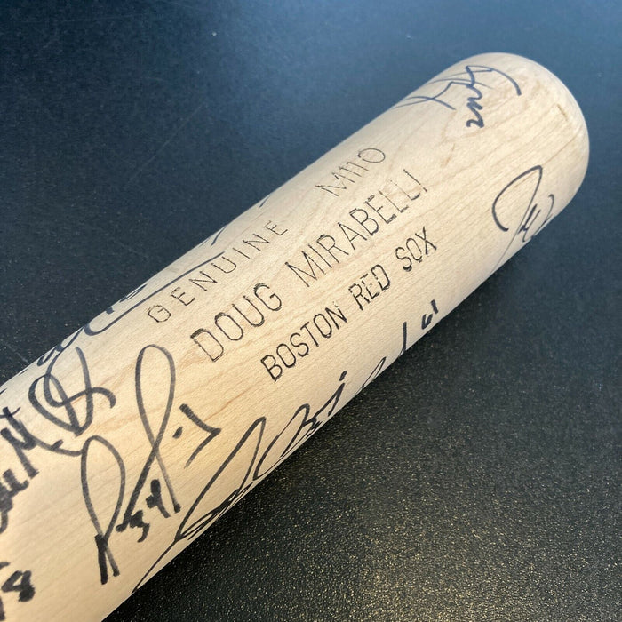 2005 Boston Red Sox Team Signed Game Issued Baseball Bat David Ortiz JSA COA