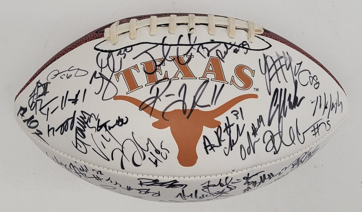 2005 Texas Longhorns NCAA National Champs Team Signed Football 40+ Sigs JSA COA
