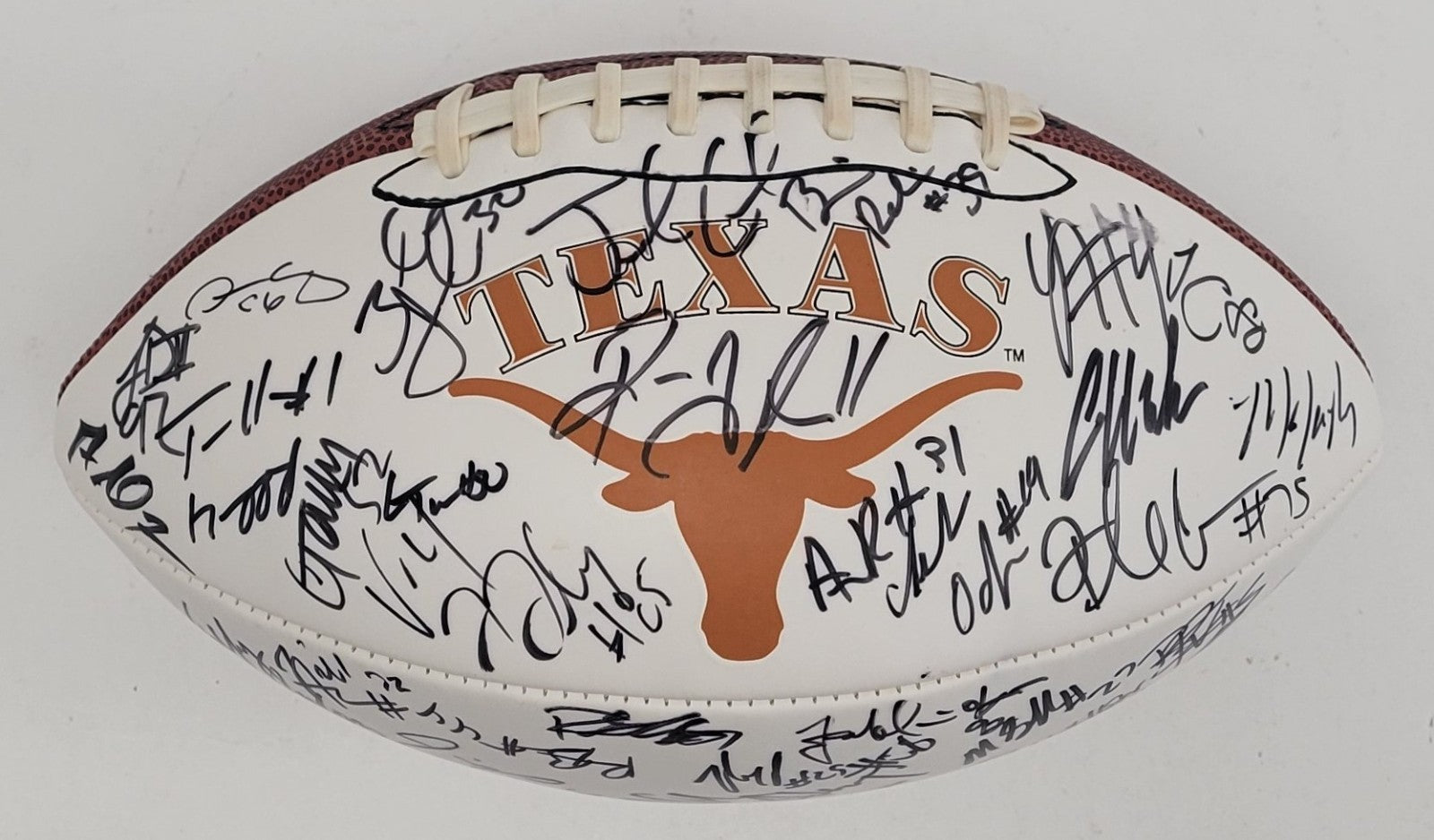 2005 Texas Longhorns NCAA National Champs Team Signed Football 40+ Sigs JSA COA