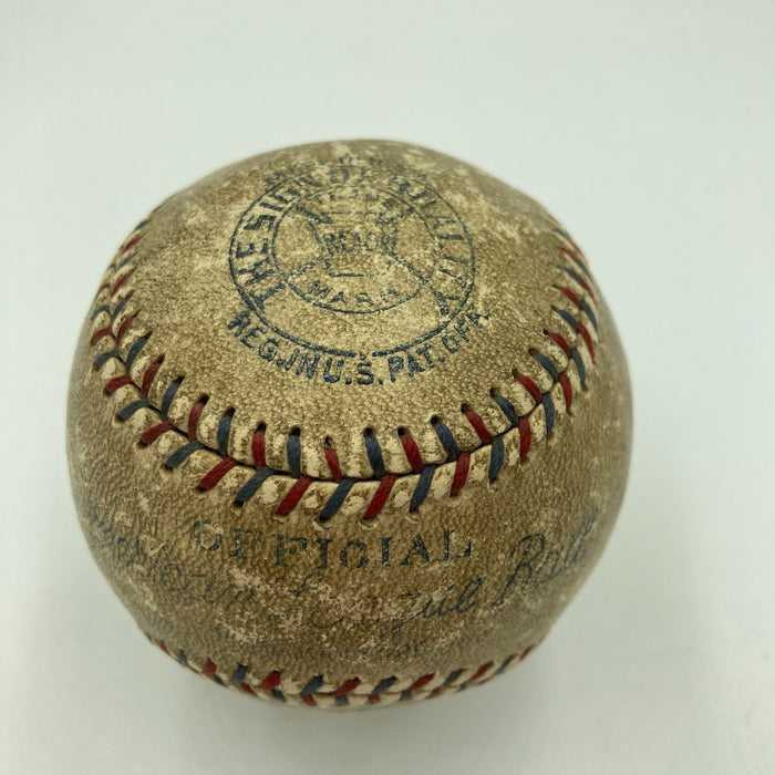 Lou Gehrig Single Signed 1925 Official American League Baseball JSA COA