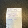 Brooks Robinson Signed Autographed Check Baseball Hall Of Fame