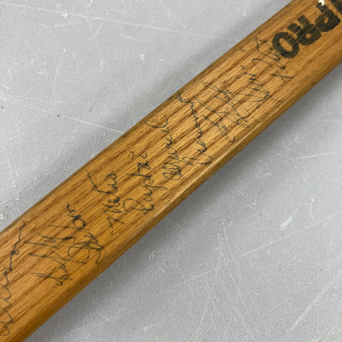 1953 Detroit Red Wings Stanley Cup Team Signed Ted Lindsay Game Used Stick JSA