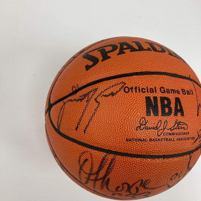 1994 Houston Rockets NBA Champs Team Signed Official Game Basketball JSA COA