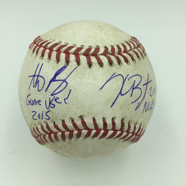 Kris Bryant 2015 ROY & Anthony Rizzo Signed Game Used Baseball MLB Authenticated