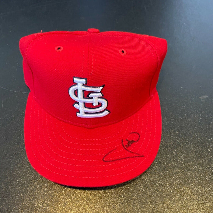 Jim Edmonds Signed Authentic St. Louis Cardinals Game Model Baseball Hat JSA COA
