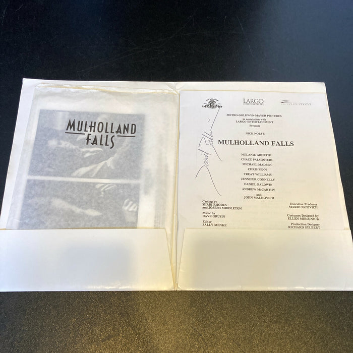 Daniel Baldwin Twice Signed Mulholland Falls Movie Folder With JSA COA