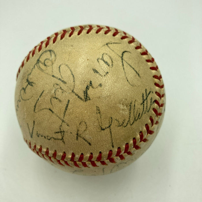 1952 World Series Game Used Baseball Signed By Attendees & Umpires JSA COA