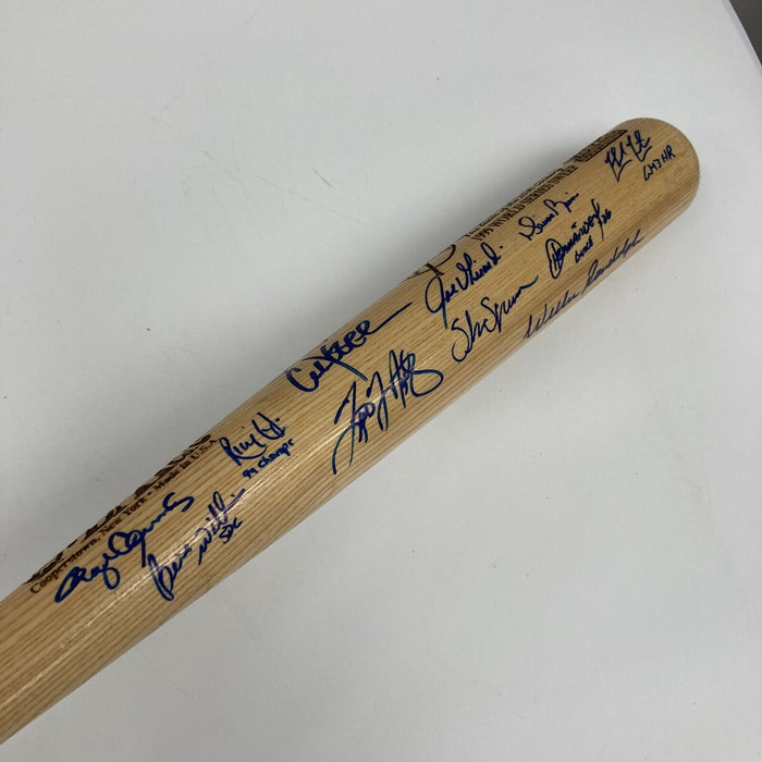 1999 New York Yankees World Series Champs Team Signed Bat Derek Jeter Beckett