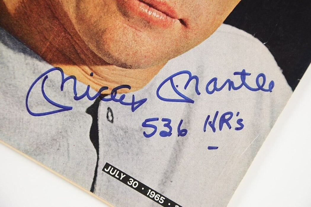 1965 Mickey Mantle "536 HR's" Signed Life Magazine PSA DNA Graded GEM MINT 10