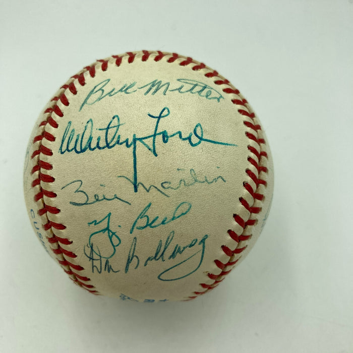 1953 New York Yankees World Series Champs Team Signed Baseball Mickey Mantle JSA