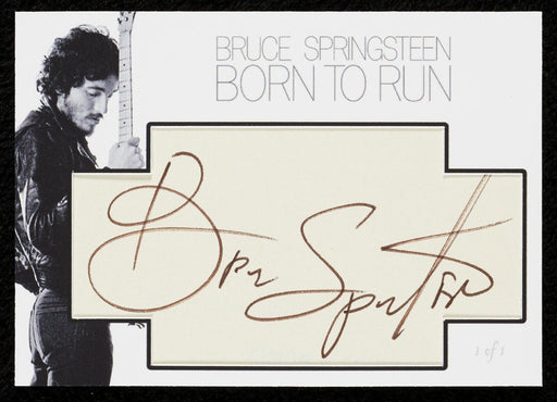 Bruce Springsteen Signed "Born To Run" Trading Card 1/1 One Of One Beckett COA
