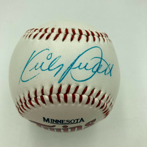 Kirby Puckett Signed Autographed Minnesota Twins Logo Baseball JSA Sticker