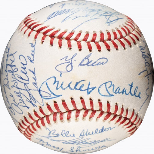 1961 New York Yankees World Series Champs Team Signed Baseball Mickey Mantle JSA