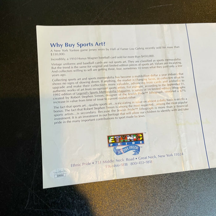 Sid Luckman & Mark Spitz Jewish Athletes Signed Photo With JSA COA