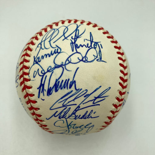 1998 New York Yankees World Series Champs Team Signed Baseball Derek Jeter JSA