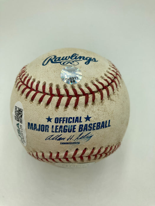 Derek Jeter "2,000 Hit 5-26-06" Signed Game Used Baseball JSA Steiner & MLB