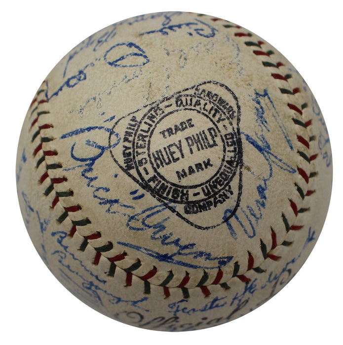 The Finest 1930 NY Yankees Team Signed Baseball Babe Ruth & Lou Gehrig JSA COA