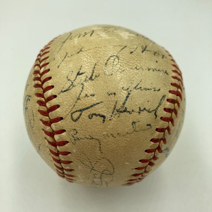 1951 Yankees World Series Champs Team Signed Baseball Mickey Mantle Rookie PSA