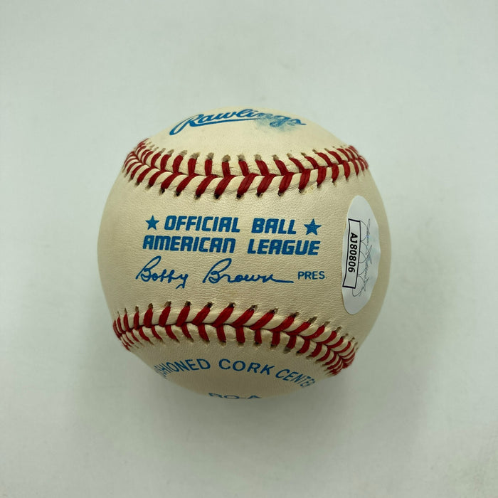 Rick Ferrell Full Name Signed Heavily Inscribed American League Baseball JSA COA