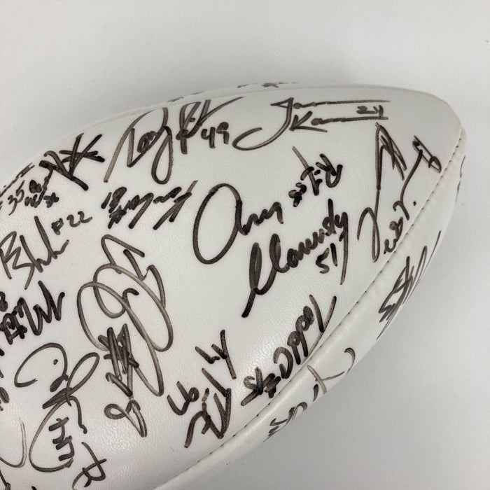1999 Kansas City Chiefs Team Signed Football Warren Moon & Tony Gonzalez JSA COA