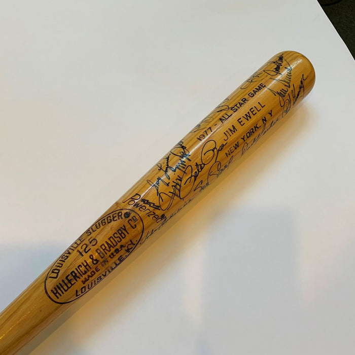 Rare 1977 All Star Game Team Signed Game Issued Bat 14 Sigs Willie Mays JSA COA